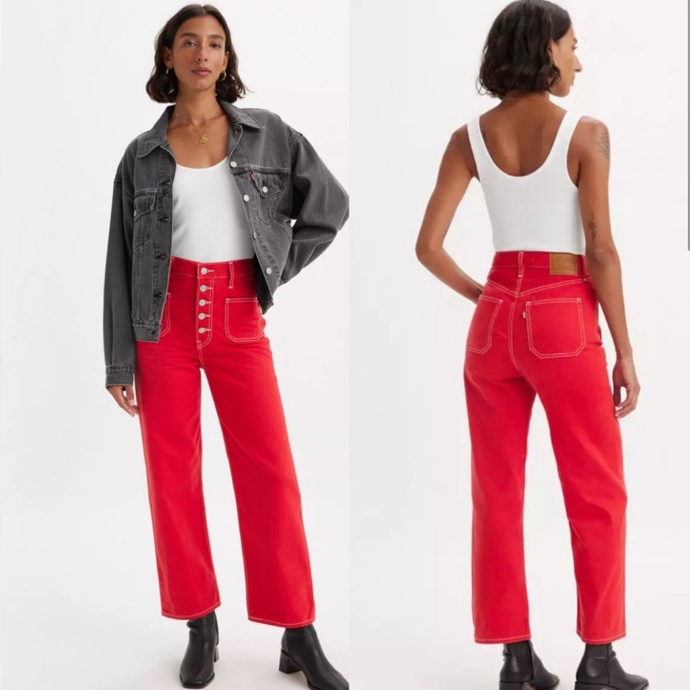 Levi's Red Straight Leg Pants